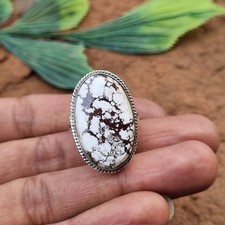 Unique Wild Horse Jasper Ring 925 Sterling Silver Statement Gift Ring PG9341