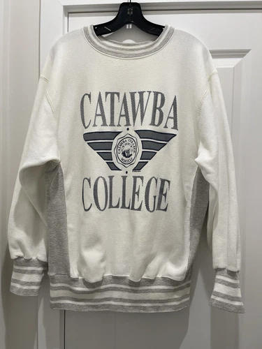 Catawba College Sweatshirt Reverse Weave XL In 1980s vintage concert t-shirt, vintage, size XL, single stitch, B+ condition