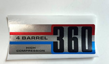 Amc Jeep Air Cleaner Decal 360 4-barrel High Compression