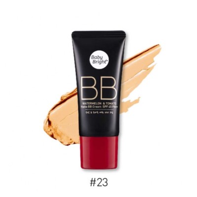 Baby Bright Watermelon & Tomato Matte BB Cream SPF45 Light/True Beige Skin 30g.
