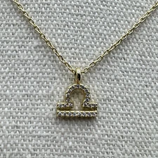 PAVOI Libra Pendant Necklace Slide Slider Adjustable Separate Closure Charm 18"