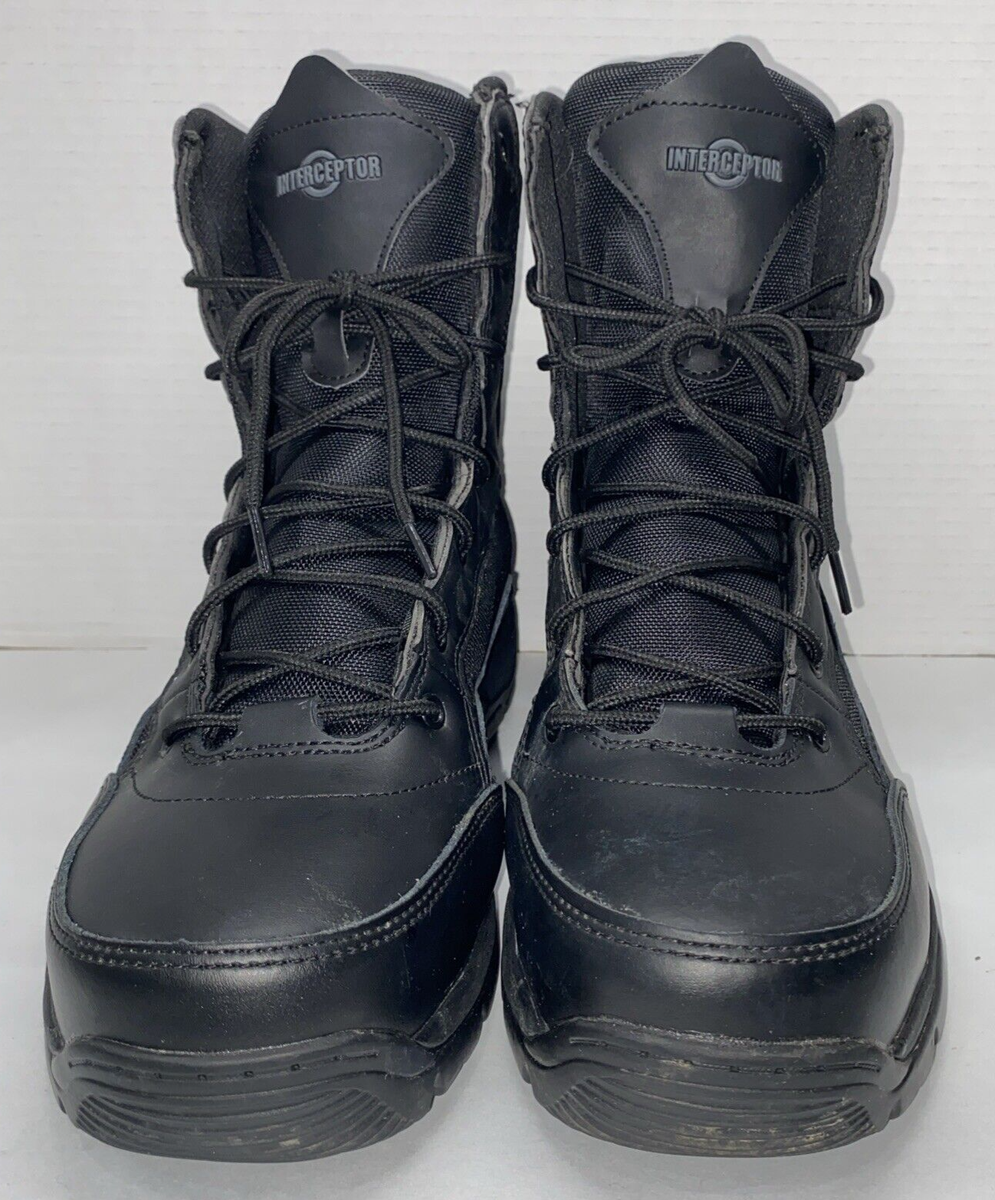 Mens Size 11 Interceptor ASTM F2413-18 Tactical Safety Steel Toe Boots Black Interceptor Men main image 2