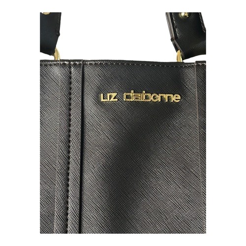 Liz Claiborne schwarz Kunstleder Schulter Handtasche Geldbeutel Doppelgriff - Bild 7 von 16
