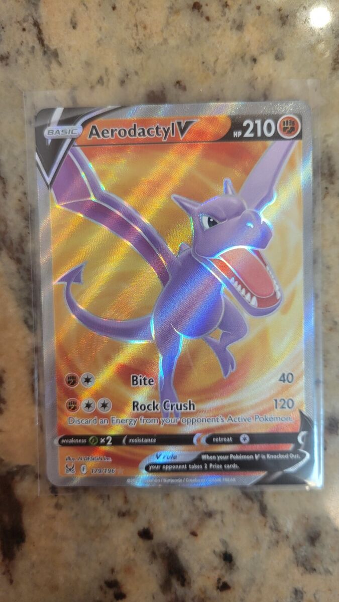  Pokemon - Aerodactyl V - 179/196 Lost Origin Full Art Card :  Toys & Games