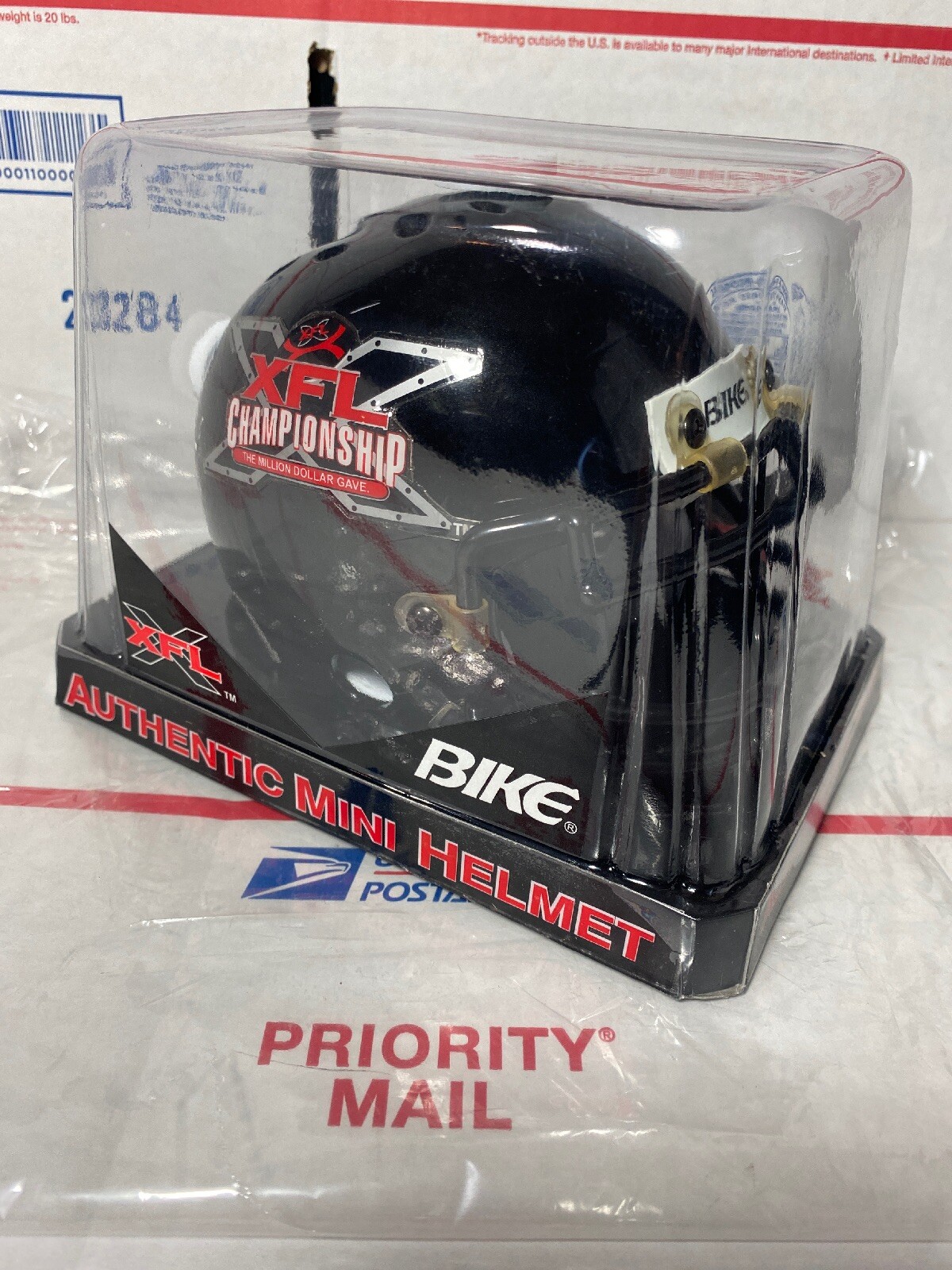 ORIGINAL XFL Championship Mini Helmet ( W/Spelling Error ) XFL