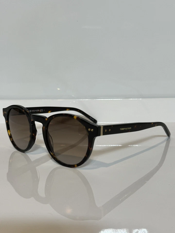 NIB Tommy Hilfiger 1795S 086 Havana Round Bold Acetate Sunglasses 50mm - Изображение 3 из 4