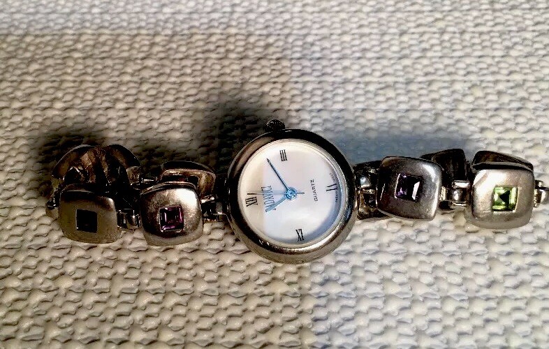 Vintage Badavici Sterling Silver MOP face Wrist Watch with  display picture 3