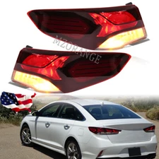 Left&Right Tail Light Rear Lamp Outer Brake Stop For Hyundai Sonata 2018-2019 US