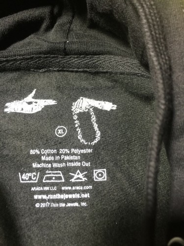 RUN THE JEWELS Kapuzenpullover mit Reißverschluss und goldener Hand. NEU!!! - Bild 11 von 21