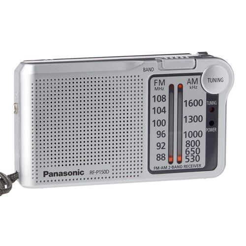 Panasonic RFP150DEG-S Tragbares AM/FM Taschenradio│Zwei AA Batteriebetrieben│Silber - Bild 2 von 7