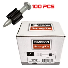 100 pcs Simpson Strong-Tie PDPA-100 1" x .157 Drive Pins 100ct  POWDER ACTUATED
