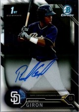 2016 Bowman #CPA-RG Ruddy Giron Chrome Prospect Autographs
