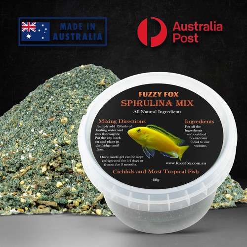 Spirulina Gel Mix Fish Food for Cichlids and Most Tropical Fresh Water