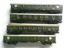 4 x Personenwagen Blech 2. Klasse Märklin 40...
