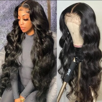 HD Body Wave Lace Front Perücke vorgezupft 360 Lace Front 
