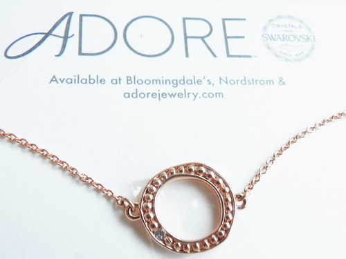 Adore Organic Circle Bracelet with Swarovski®  Crystal Rose Gold Plated NEW - Picture 4 of 6