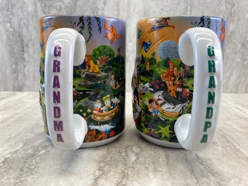 Walt Disney World Four Parks. GRANDPA & GRANDMA Coffee Mugs - Exclusive Cups - Picture 11 of 15