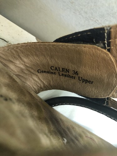 Women’s L’artiste Spring Step Calen, sz 5.5/36 Multi Leather Cork Wedge Sandal - Picture 11 of 12