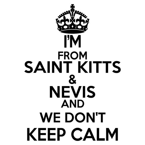 Saint Kitts & Nevis Wall Sticker 20 inches Tall We Don't Keep Calm Vinyl Wall - Picture 1 of 2