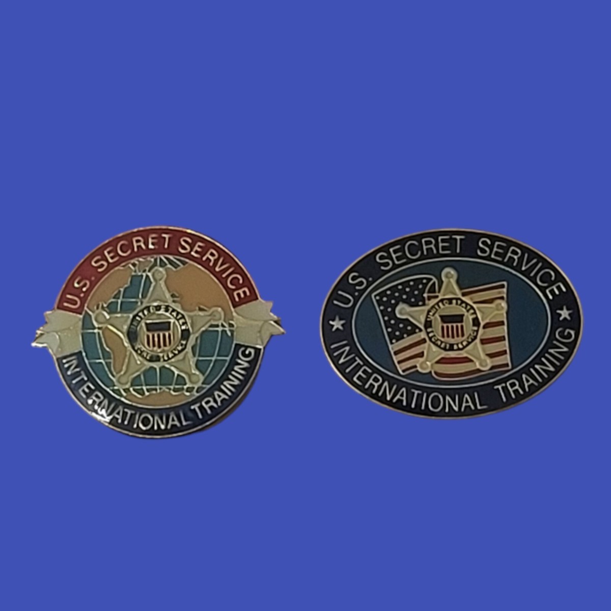 USSS Secret Service International Training Lapel Pin Lot of 2