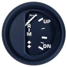 Faria Euro Black 2"Trim Gauge J/E/Suzuki Outboard 