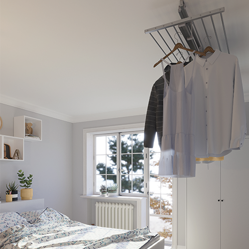 Ceilingmounted pulley clothes airer, clothes drying rack, Foxydry Mini