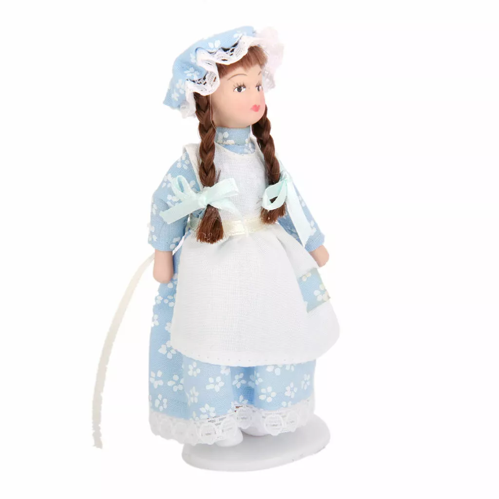 Porcelain dollhouse dolls 1 12 best sale scale
