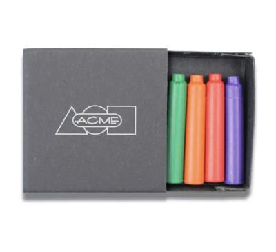 ACME Studio Piece FOUNTAIN Pen Ink Cartridges Rainbow Colors NEW 