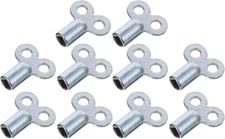 10 Pcs Metal Radiator Valve Keys, Square Socket Bleed Hole Key Radiator Keys, Wa