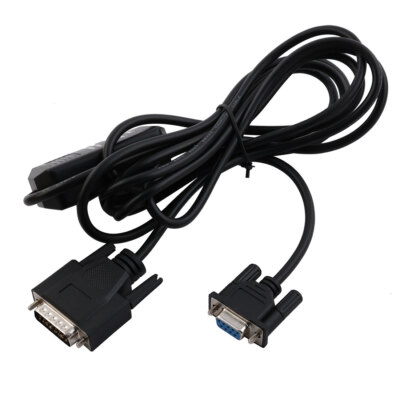 PC-TTY RS232 DB9 Female to DB15 Male PLC Cable 2.9 Meters 9.5Ft for Siemens S5