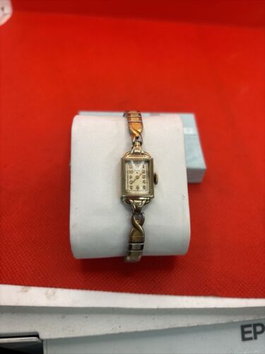 ANTIQUE LADY ELGIN 10K Gold -F LADIES WATCH 17 jewels-36720843
