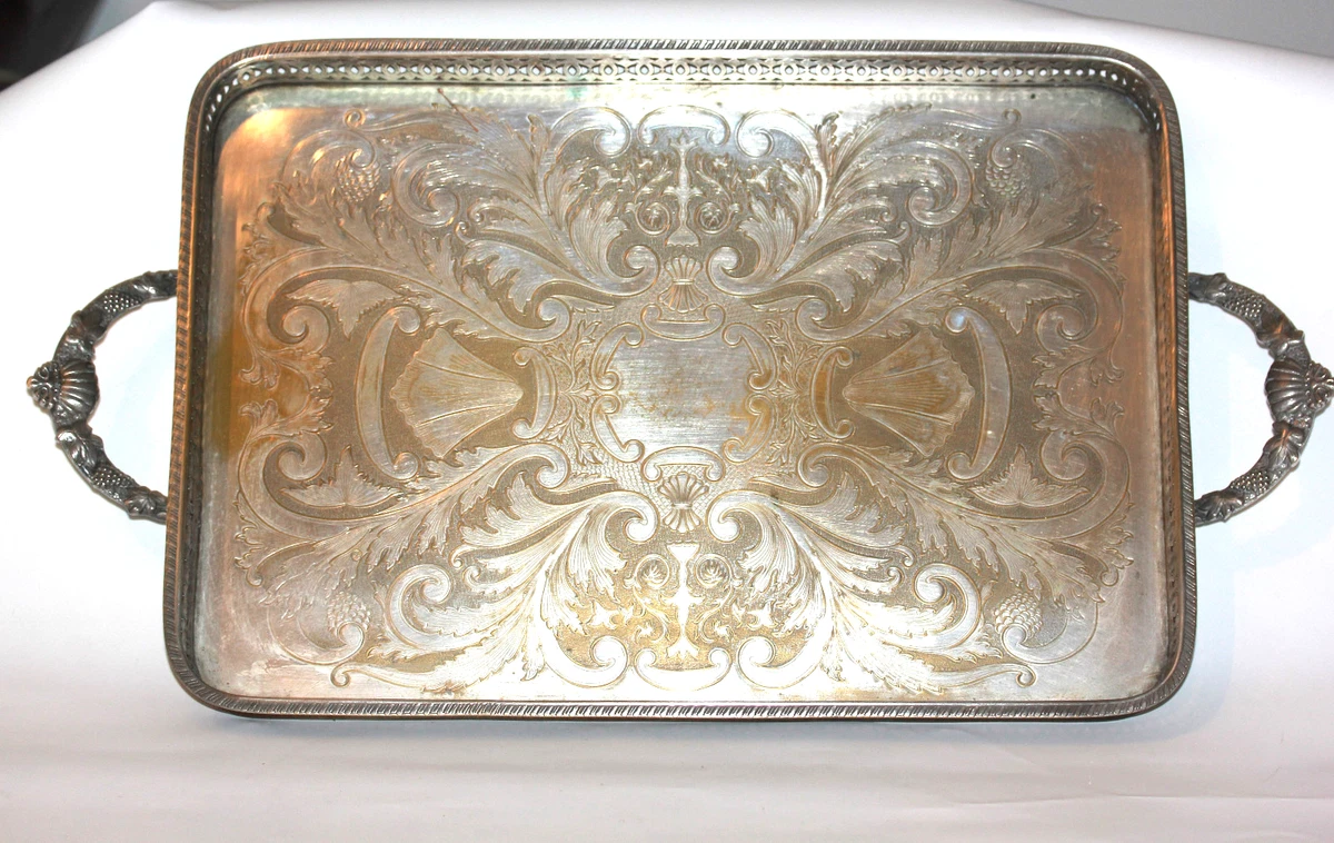 Plateau à courrier en métal argenté Christofle – Brocante La Vitrine