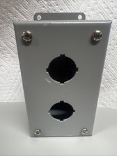 WIEGMANN Push Button Enclosure: 30mm, 2 Holes, Carbon Steel, NEMA 4