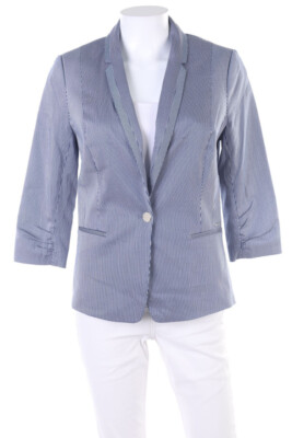 orsay Blazer 7/8-Ärmel Streifen XS graublau weiß