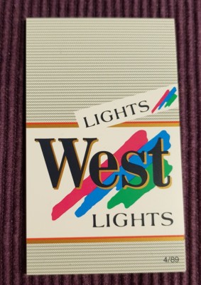 Zigaretten Werbung Bestzustand Automaten Karte groß WEST light TOP Zustand 4/89