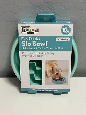 New! Small Slow Feed Bowl By Outward Hound For Medium And Small Dogs  Cats