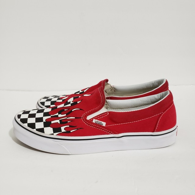 vans classic slip on trainers black white mix check