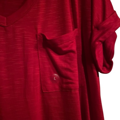 Camiseta Cato holgada roja con bolsillo talla L - Imagen 9 de 9