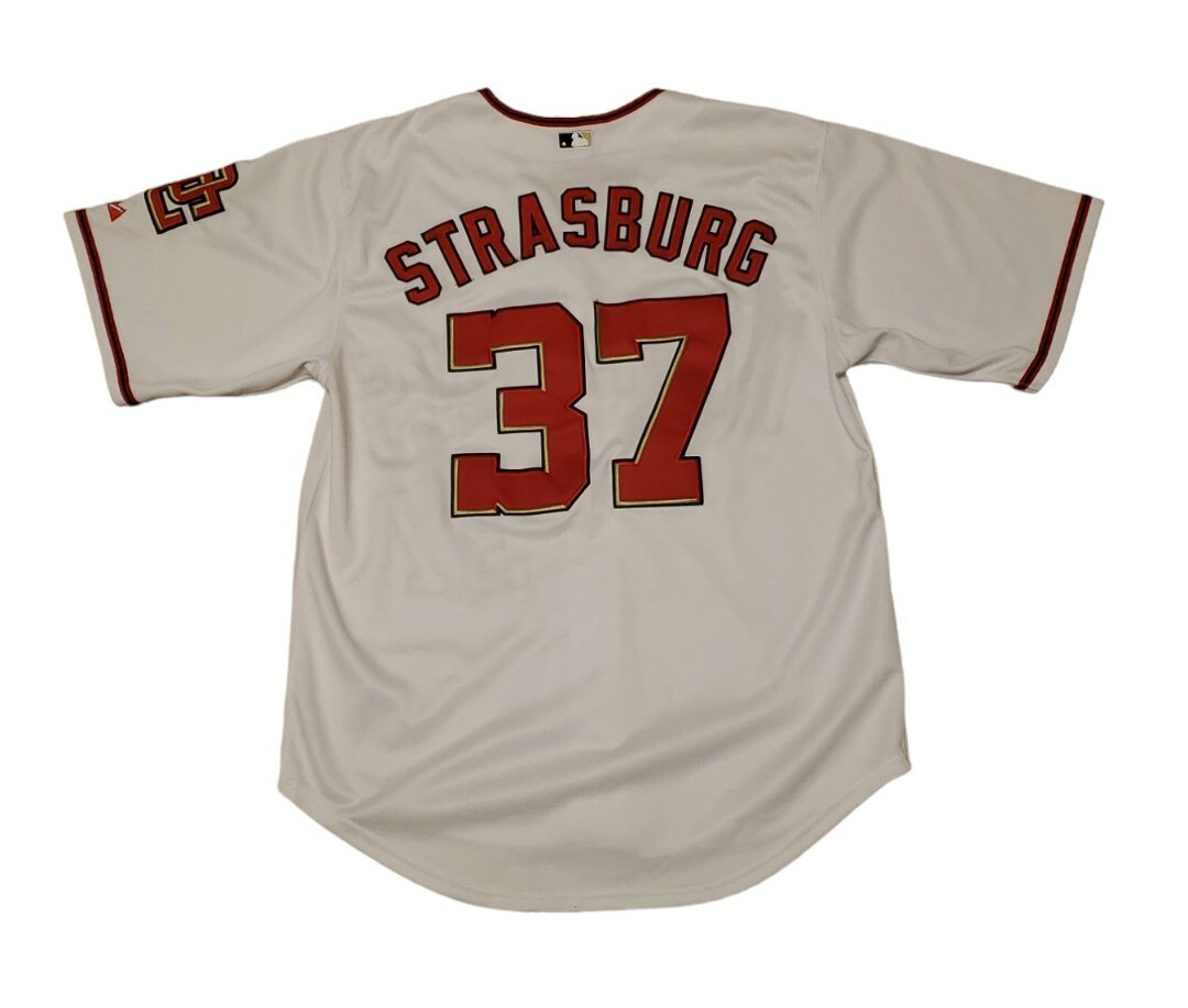 Washington Nationals Stephen Strasburg 37 Size 50 Majestic MLB Jersey