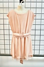 SILVIAN HEACH Peach Color Chiffon Pleated girls Fancy dress Size 8 On Sale df