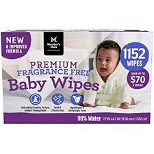 Member's Mark Premium Fragrance-Free Baby Wipes 1152 Count 