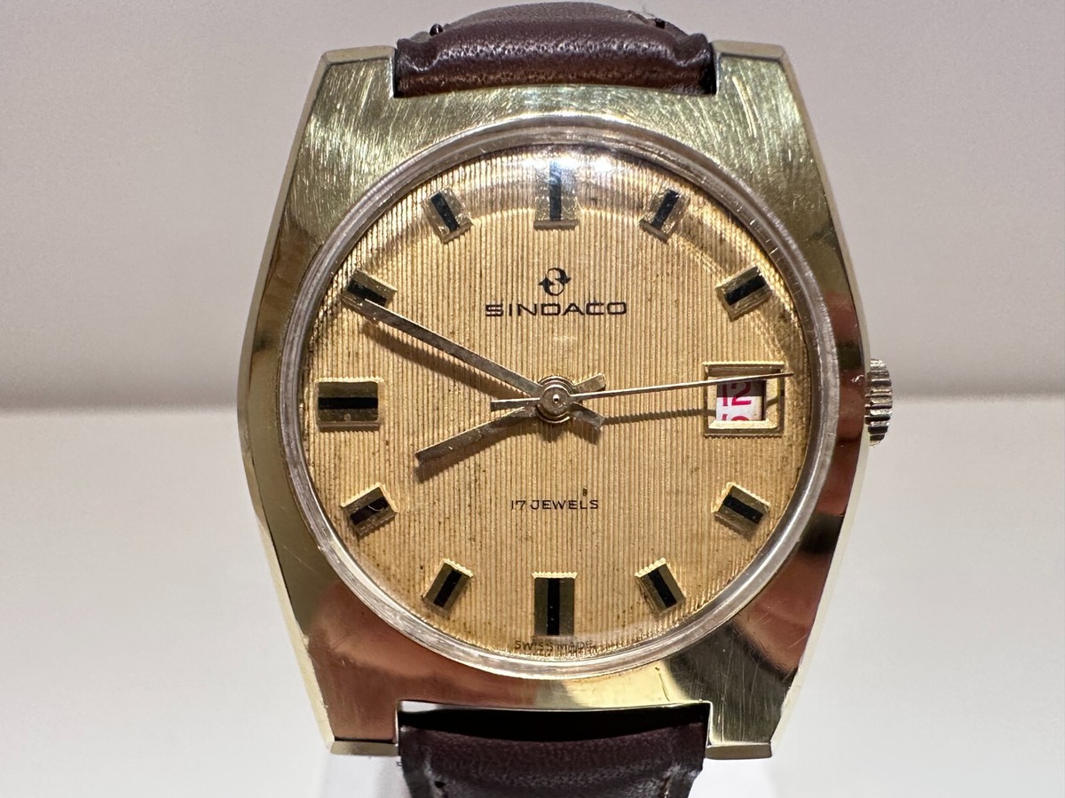 VINTAGE RARE BEAUTIFUL GOLD PLATED SWISS MEN