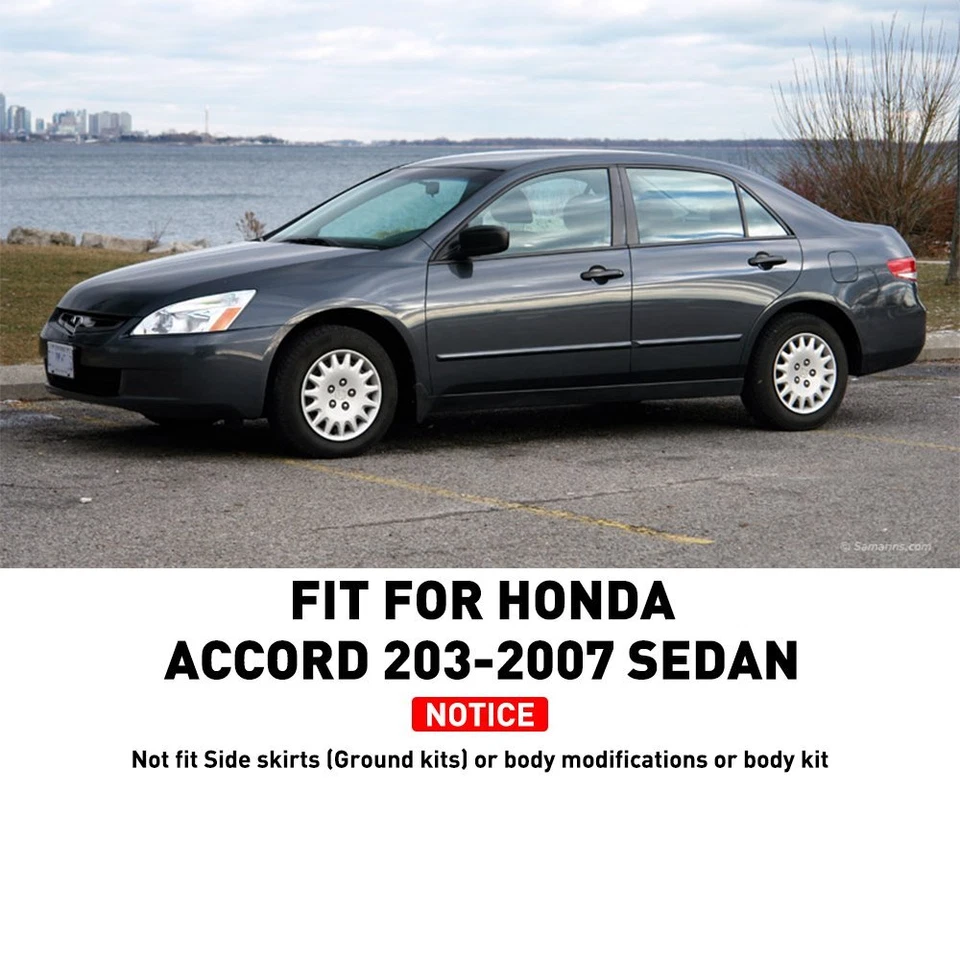 4x Guardabarros delanteros y traseros Guardabarros Salpicaduras Ajuste Honda Accord Sedán 2003-2007 Foto 3 de 4