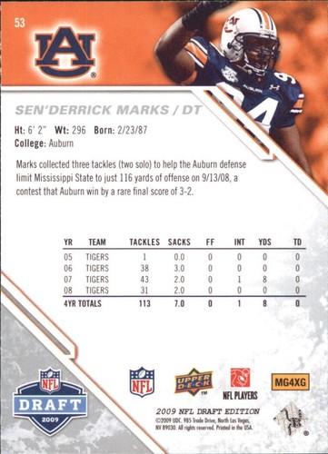 Fútbol americano Upper Deck Draft Edition 2009 #1-295 radiocontrol ¡Compra a granel ahorra! 💰 - Imagen 7 de 45