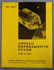 ORIGINAL 1965 NASA "APPOLLO EXPERIMENTS GUIDE" Vintage Space RARE Near Mint