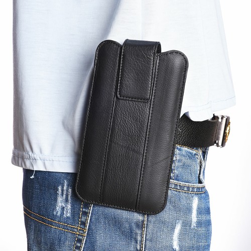 Lujo Cuero Genuino Funda con Cinturón Funda Funda Magnética Estuche Cubierta Para iPhone - Imagen 2 de 25
