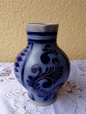 Merkelbach 1,5 Liter Wein-Wasser-Saft Bembel, Krug, Kanne, Steinzeug