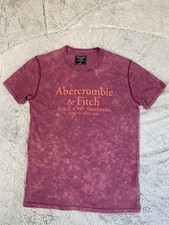 Abercrombie & Fitch Men's X-Small Mauve Orange T-Shirt Cotton Tee Tie Dye