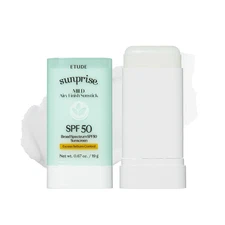 ETUDE Sunprise Mild Airy Finish Sunstick SPF50+ PA++++ Powdery Sunscreen, Vegan,