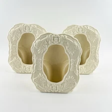 Set of 3 Ornate Porcelain Picture Frames | Baroque Rococo Photo Frame Lot